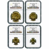 Certified Uncirculated Gold Buffalo 4pc Set 2008-W MS70 NGC