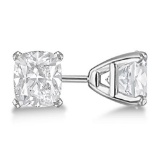 0.75ct. Cushion-Cut Diamond Stud Earrings 14kt White Gold (G-H, VS2-SI1)