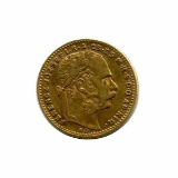 Hungary 8 forint-20 francs gold 1870-1890