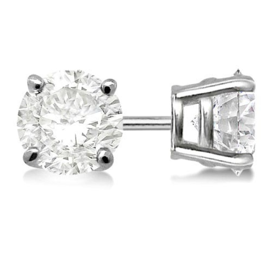 Certified 0.71 CTW Round Diamond Stud Earrings G/SI2