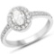 14K White Gold 0.95 Carat Genuine White Diamond Ring