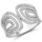 0.70 Carat Genuine White Diamond 14K White Gold Ring (G-H Color SI1-SI2 Clarity)