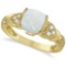 Tanzanite Diamond and Opal Ring 14k Yellow Gold (1.10ct)