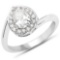 14K White Gold 1.01 Carat Genuine White Diamond Ring