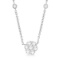 Flower Pendant Diamonds By The Yard Necklace 14k White Gold (1.00ct)