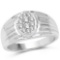 0.45 Carat Genuine White Diamond 14K White Gold Ring (G-H Color SI1-SI2 Clarity)