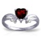 1.26 Carat 14K Solid White Gold Ring Diamond Garnet