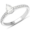 14K White Gold 0.67 Carat Genuine White Diamond Ring