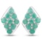 1.80 Carat Genuine Emerald .925 Sterling Silver Earrings