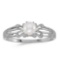 Certified 14k White Gold Pearl Ring
