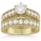 Diamond Wedding and Engagement Ring Set 14k Yellow Gold (2.85ct)
