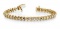 14KT YELLOW GOLD 1 CTW G-H VS2/SI1 SHINY CURVE LINK DIAMOND TENNIS BRACELET