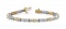 14KT TWO TONE GOLD 2 CTW G-H VS2/SI1 TWO TONE CHANNEL LINK BRACELET