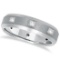 Princess-Cut Diamond Ring Wedding Band For Men 14k White Gold (0.50ct)