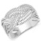 0.49 Carat Genuine White Diamond 14K White Gold Ring (G-H Color SI1-SI2 Clarity)