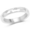 0.15 Carat Genuine White Diamond 14K White Gold Ring (G-H Color SI1-SI2 Clarity)