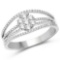 0.51 Carat Genuine White Diamond 14K White Gold Ring (G-H Color SI1-SI2 Clarity)