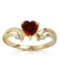 1.26 CTW 14K Solid Gold Ring Diamond Garnet