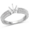 0.15 Carat Genuine White Diamond 14K White Gold Ring (G-H Color SI1-SI2 Clarity)