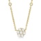 Flower Pendant Diamonds By The Yard Necklace 14k Yellow Gold (1.50ct)