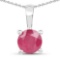 2.75 Carat Emerald Glass Filled Ruby and Glass Filled Sapphire .925 Sterling Silver Pendant