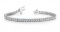 14K WHITE GOLD 5 CTW G-H VS2/SI1 CLASSIC PRINCESS PRONG SET DIAMOND TENNIS BRACELET