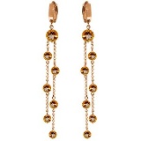 14K Solid Rose Gold Chandelier Earrings with Citrines