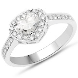 14K White Gold 0.77 Carat Genuine White Diamond Ring