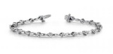 14K WHITE GOLD 1 CTW G-H VS2/SI1 TEARDROP LINK DIAMOND BRACELET