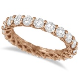 Luxury Diamond Eternity Anniversary Ring Band 14k Rose Gold (3.50ct)