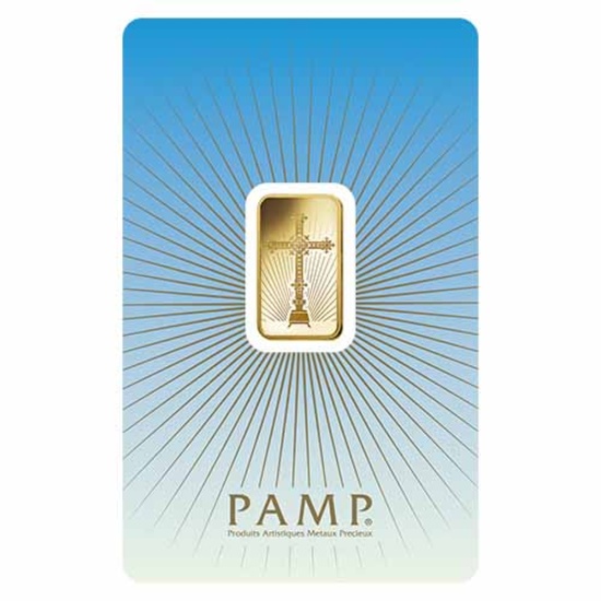 PAMP Suisse 5 Gram Gold Bar - Romanesque Cross