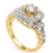14K WHITE DIAMOND & WHITE DIAMOND 0.62 CTW Ring