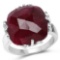 13.65 CTW Dyed Ruby .925 Sterling Silver Ring