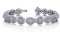 14KT WHITE GOLD 3 CTW G-H VS2/SI1 FANCIFUL ROUND DIAMOND BRACELET WITH TUBE LINKS