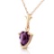 1.15 Carat 14K Solid Gold Its A Date Amethyst Necklace