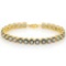 27 CT CREATED MYSTICS 925 STERLING SILVER TENNIS BRACELET WITH GOLD PLATED IN ROUDN SHAPE