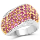 2.49 CTW Genuine Ruby .925 Sterling Silver Ring