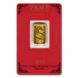 PAMP Suisse 5 Gram Gold Bar 2012 - Dragon Design