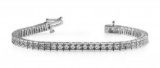 14KT WHITE GOLD 2 CTW G-H VS2/SI1 BOX LINK DIAMOND TENNIS BRACELET