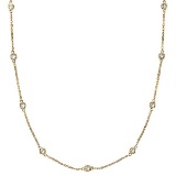 Diamonds by The Yard Bezel-Set Necklace in 14k Yellow Gold (0.75 ctw)