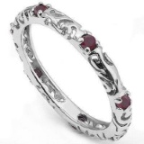 1/3 CT RUBY 925 STERLING SILVER RING