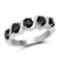 1.65 CTW Genuine Black Sapphire .925 Sterling Silver Ring