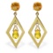 2.4 Carat 14K Solid Gold Euphoria Citrine Earrings
