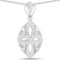 0.23 CTW Genuine White Diamond .925 Sterling Silver Pendant