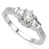 14K WHITE DIAMOND & WHITE DIAMOND 0.41 CTW Ring