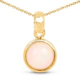 14K Yellow Gold Plated 0.85 CTW Genuine Ethiopian Opal .925 Sterling Silver Pendant
