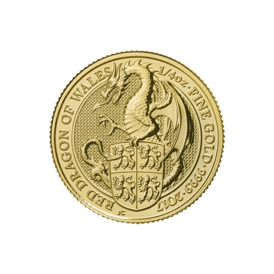 The Queens Beasts 1/4 oz. Gold Bullion 2017 Dragon