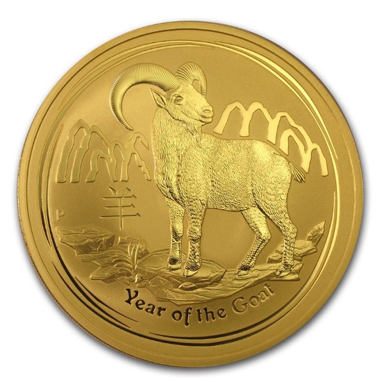 Australian Perth Mint Series II Lunar Gold 10 Ounce 2015 Goat