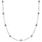 Fancy Blue Diamonds by The Yard Necklace 14k White Gold (1.00ct)