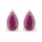 0.50 CTW Genuine Ruby 10K Yellow Gold Earrings